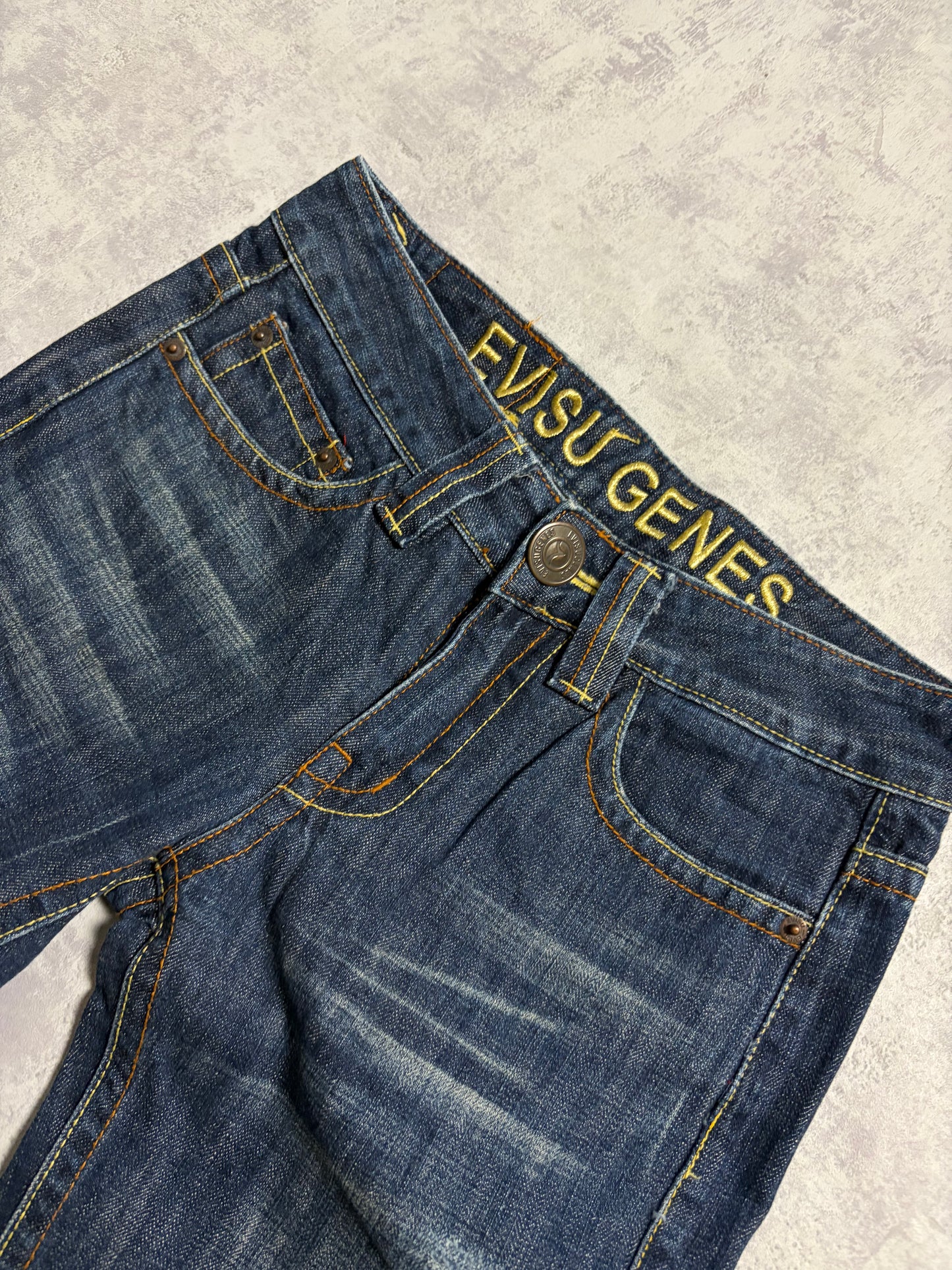 Vintage Evisu Straight Bootcut Fit Seagull Print Jeans (S)
