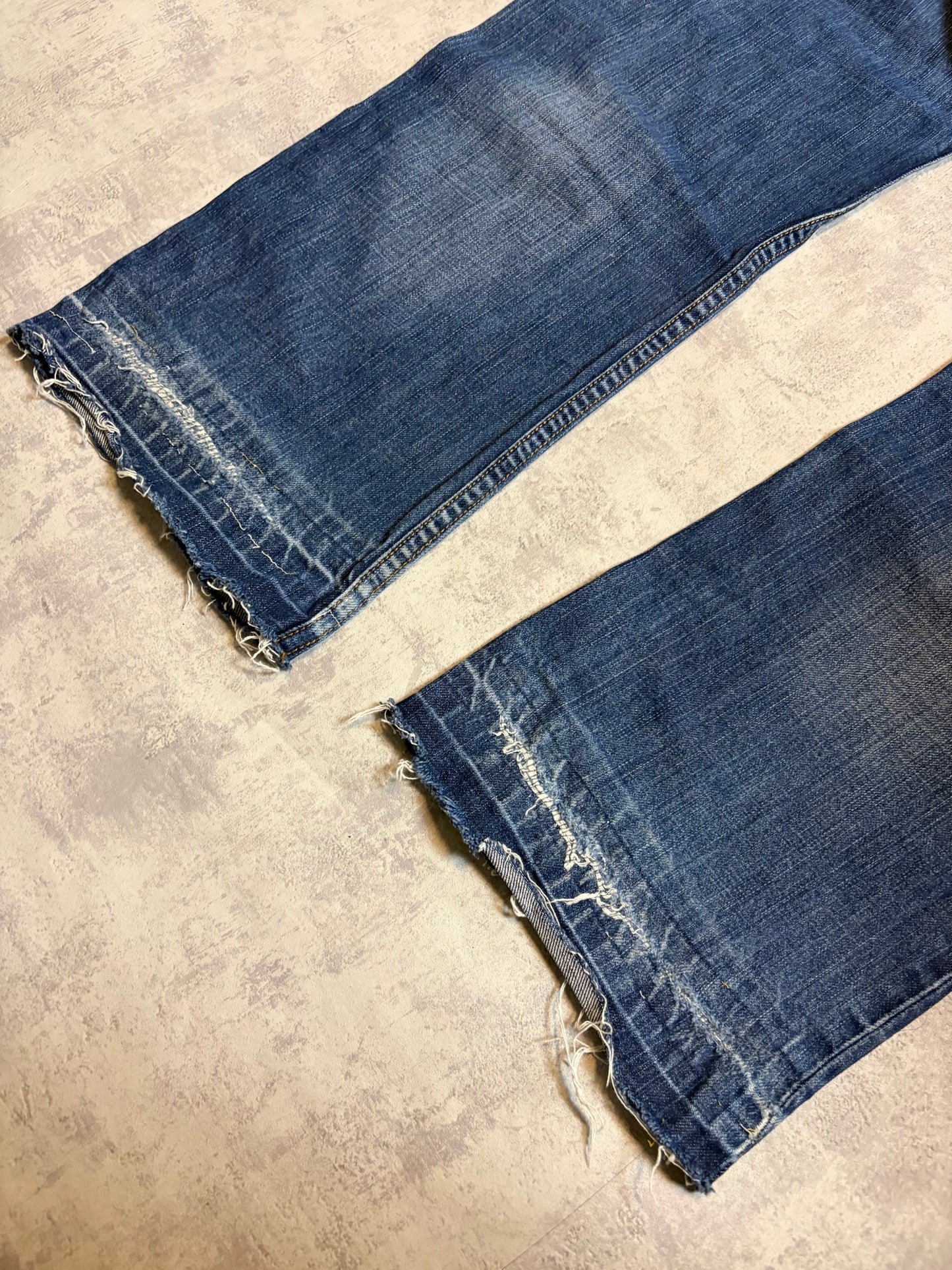 Vintage Kaporal Straight Bootcut Fit Jeans with Print (S/M)