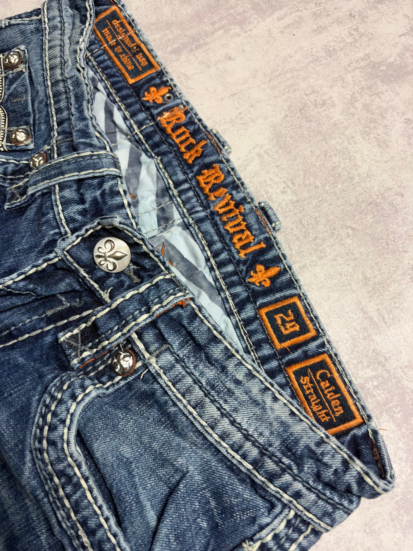 Vintage Rock Revival Calden Straight Fit Jeans (M)
