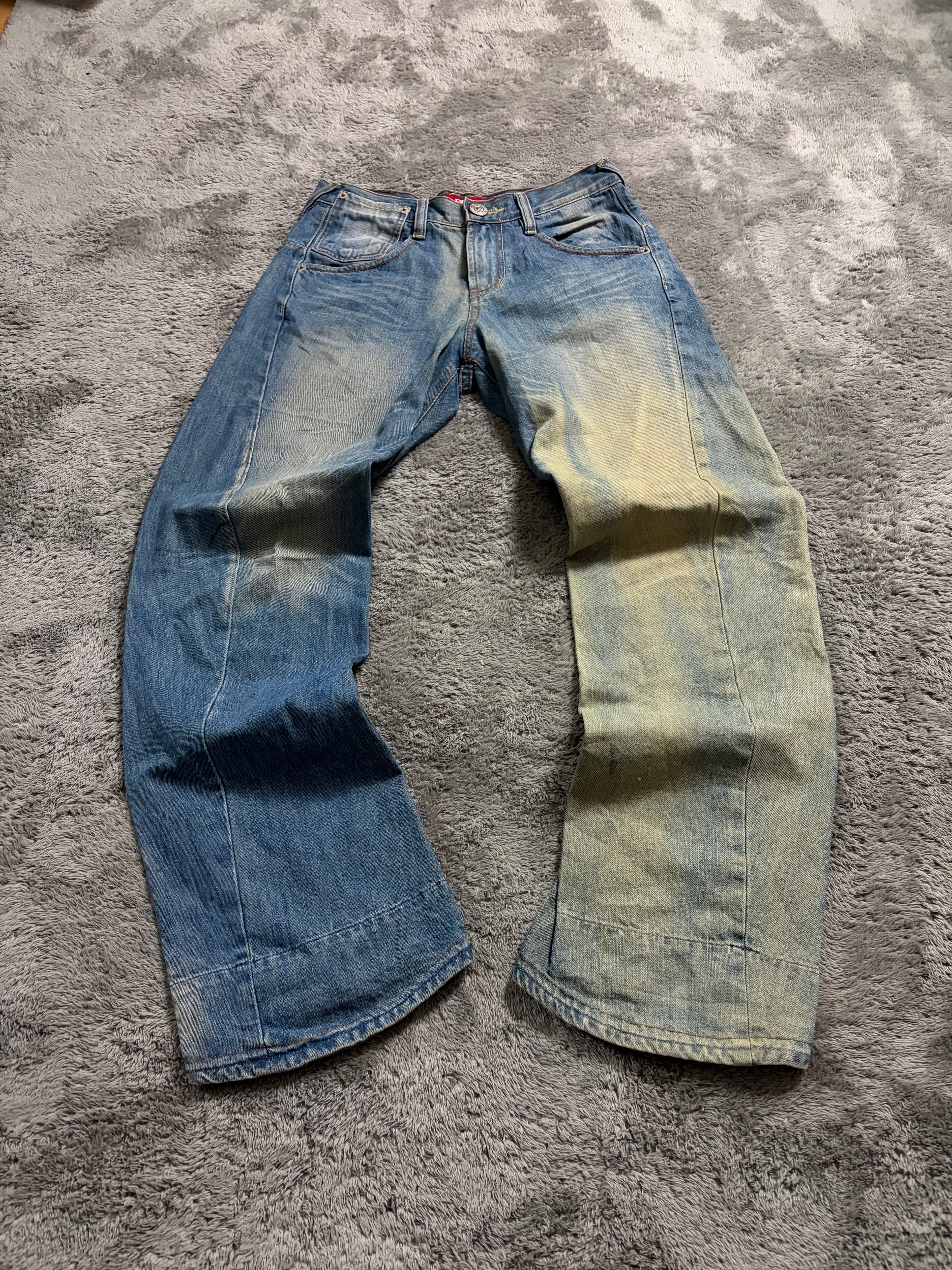 Vintage Evisu Baggy/Straight Fit Jeans with Rare Print (M)