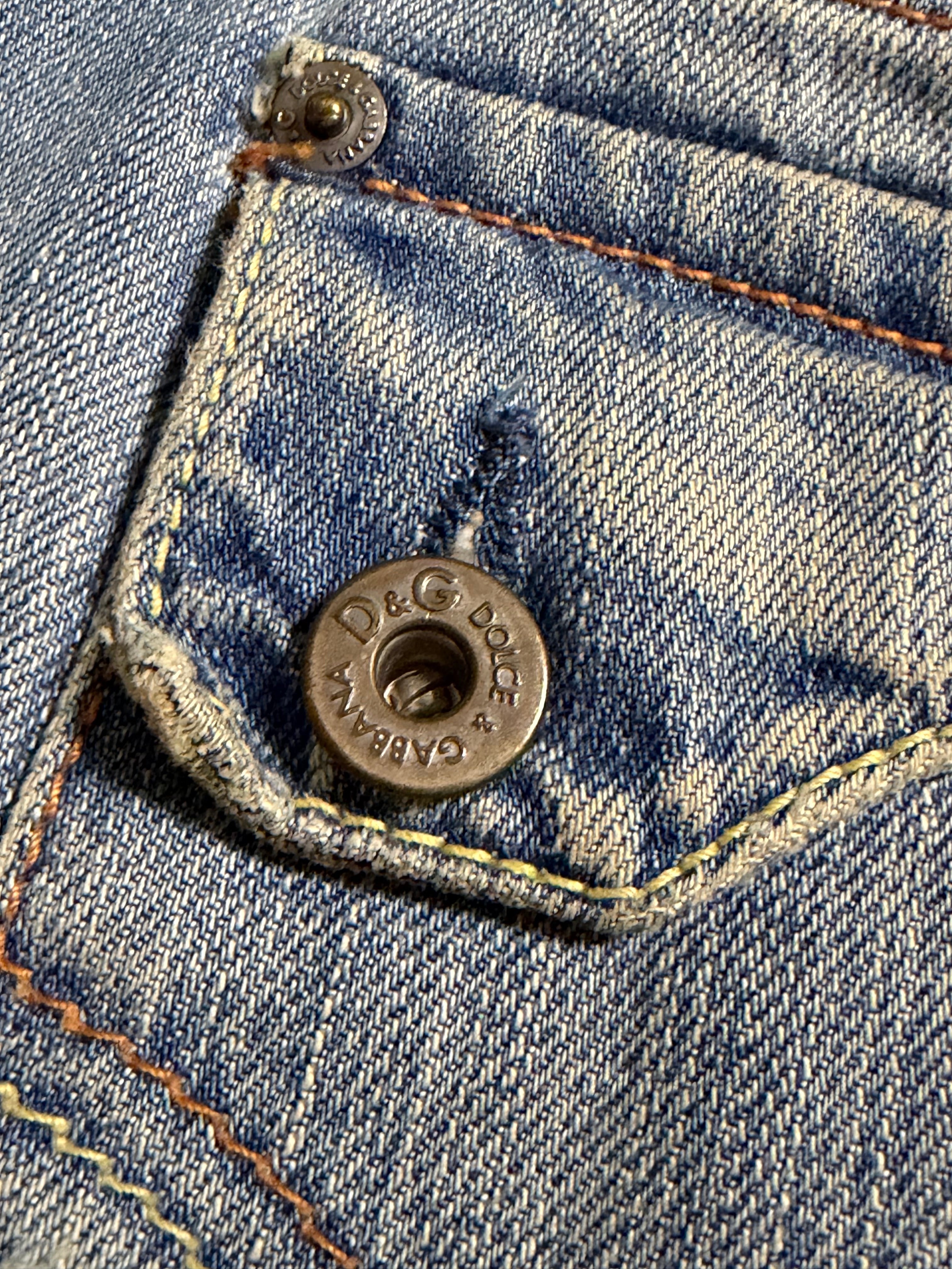 Vintage D&G Dolce & Gabbana Jeans Wide Leg Baggy Straight Fit Washed (M/L)