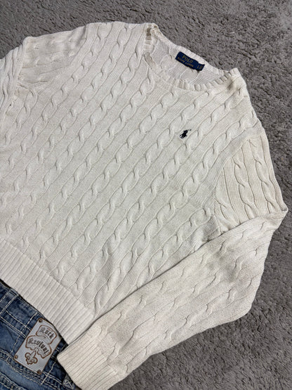 Polo Ralph Lauren Cable Knit Pullover Sweatshirt (L)