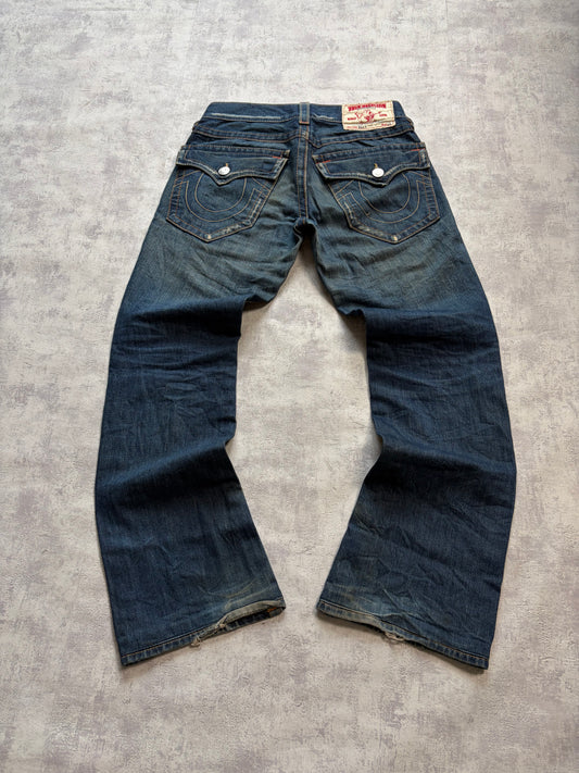 Vintage True Religion Straight Bootcut Fit Denim Jeans (S/M)