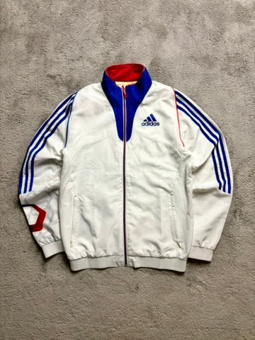 Vintage 2000s Adidas Trackjacket with Backprint France Edition (M)