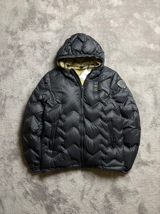 Blauer USA Down Puffer Jacket 2000s Grey Black (S)