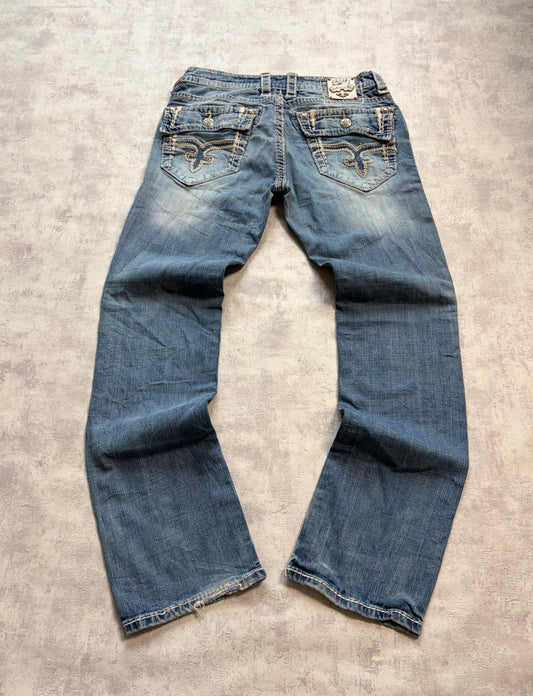 Vintage Rock Revival Kenneth Straight Fit Jeans (M)