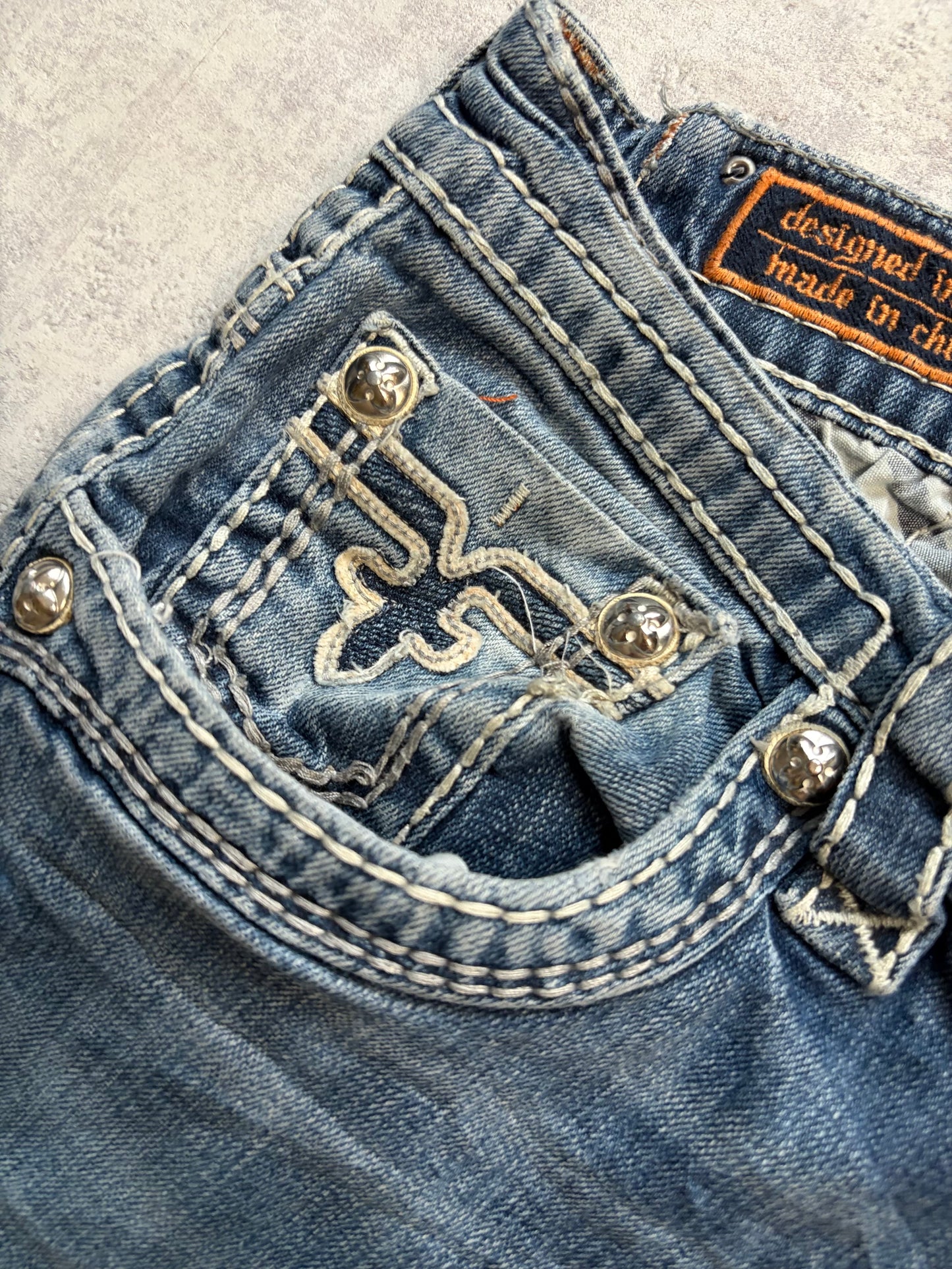 Vintage Rock Revival Kenneth Straight Fit Jeans (M)