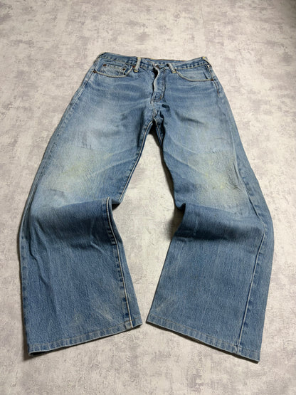Vintage Evisu Straight Baggy Flared Fit Jeans with Backprint (M)