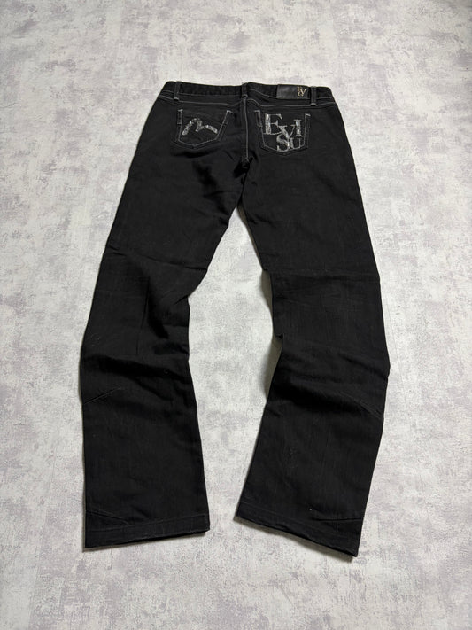 Vintage Evisu Straight Slim Fit Jeans with Print (S)