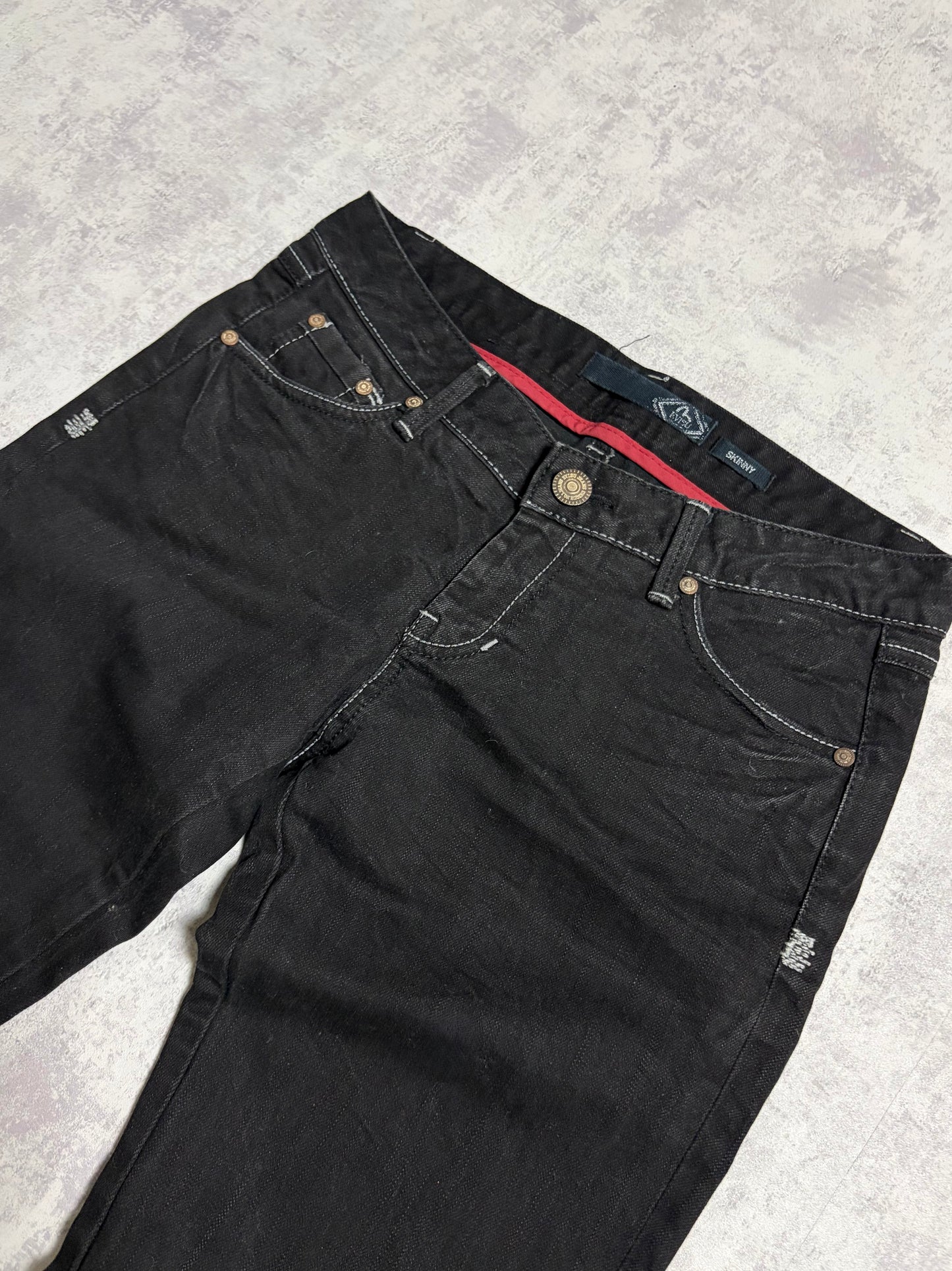 Vintage Evisu Straight Slim Fit Jeans with Print (S)