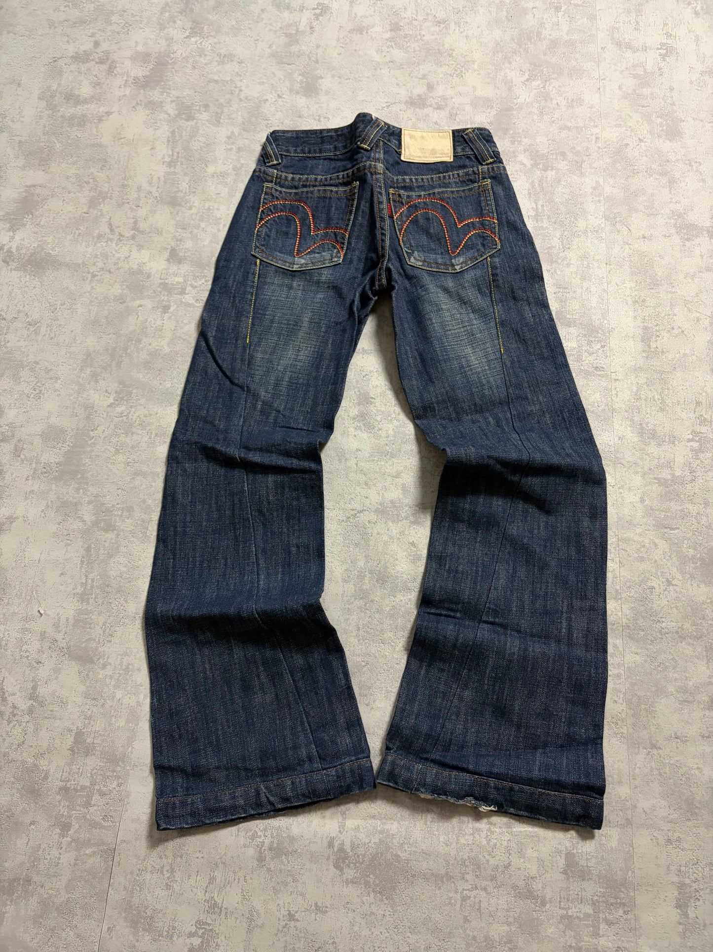 Vintage Evisu Straight Bootcut Fit Seagull Print Jeans (S)