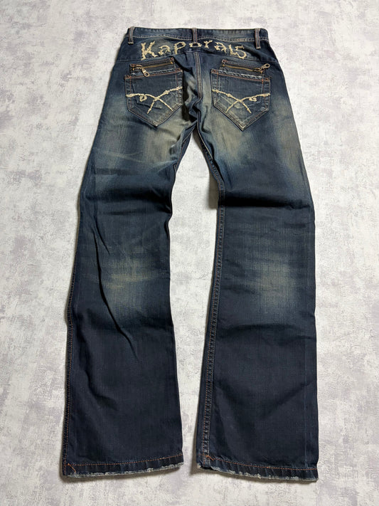 Vintage Kaporal Straight Bootcut Fit Jeans with Print (M/L)