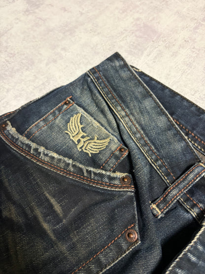 Vintage Kaporal Straight Bootcut Fit Jeans with Print (M/L)