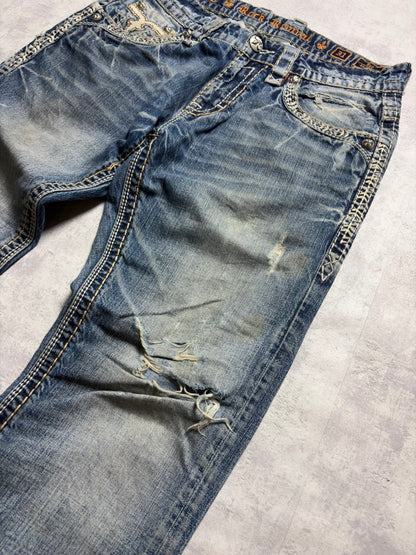 Vintage Rock Revival Leo Straight Fit Jeans (M)