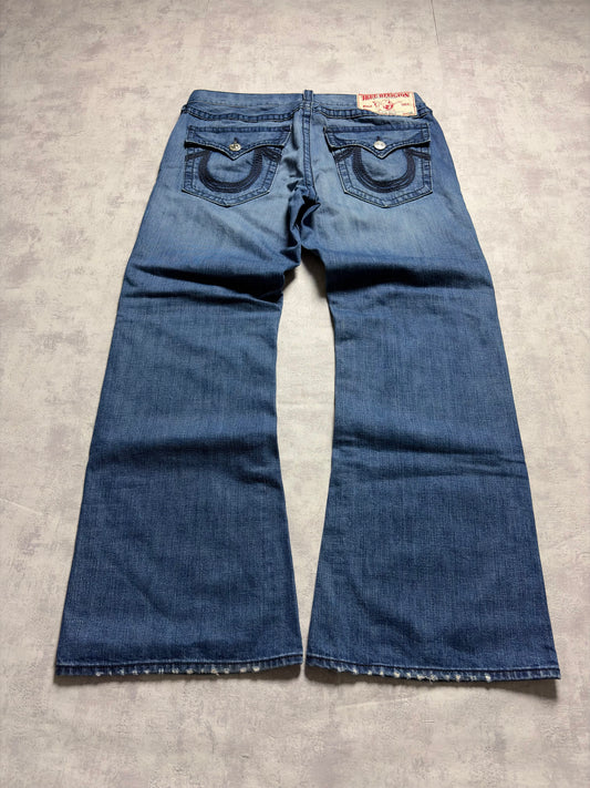 True Religion Rainbow Billy Straight Bootcut Denim Jeans (L)