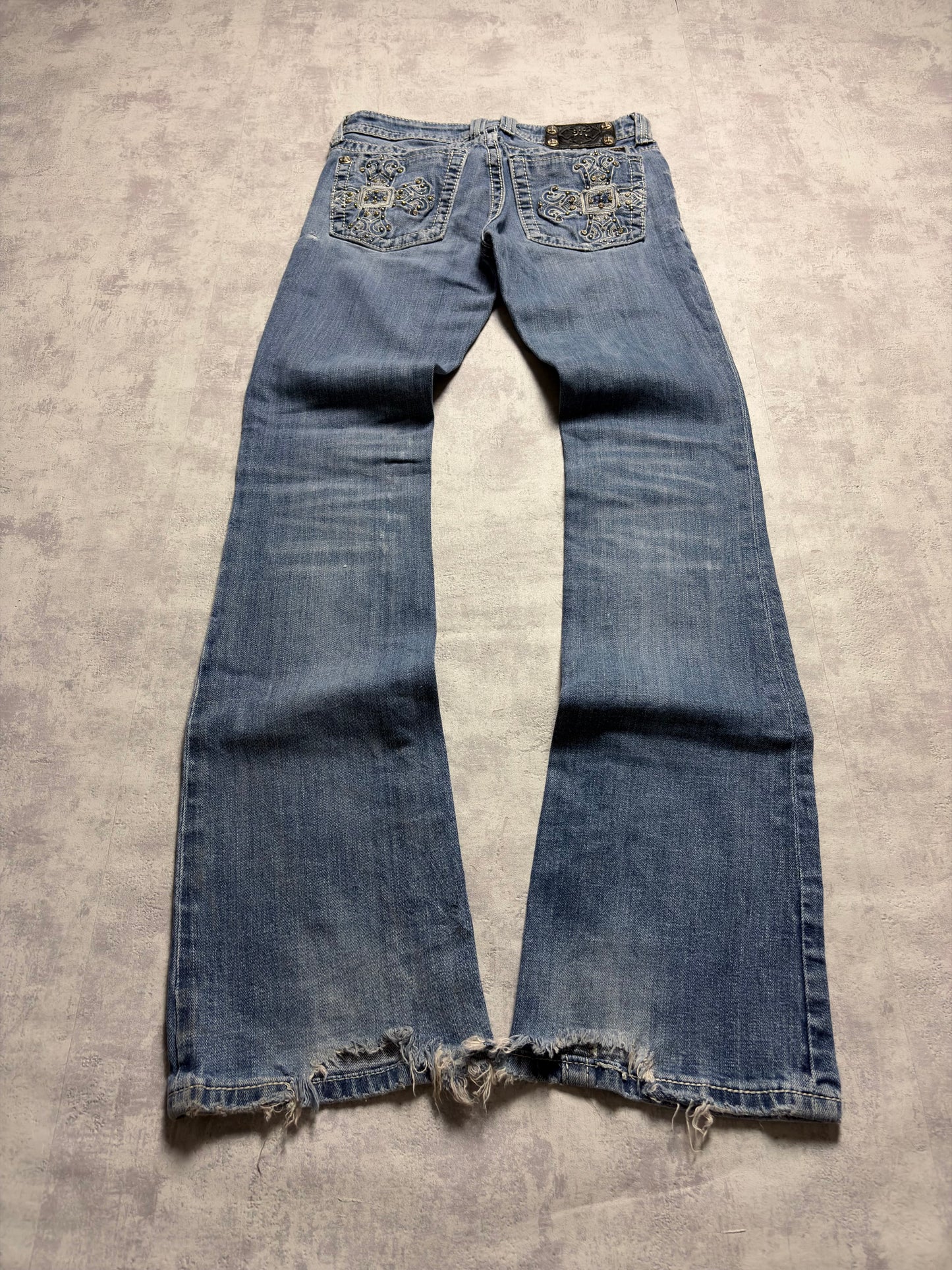 Miss Me Y2K Low Waist Bootcut Jeans (XS/S)