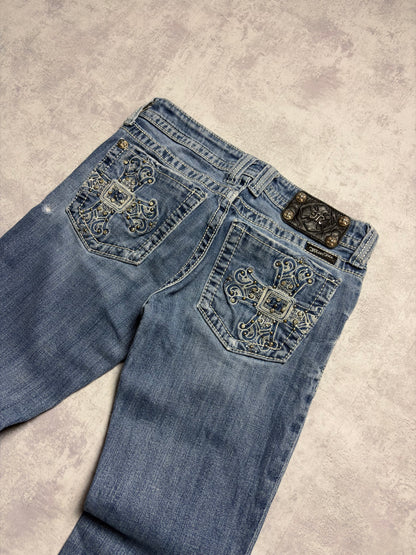 Miss Me Y2K Low Waist Bootcut Jeans (XS/S)