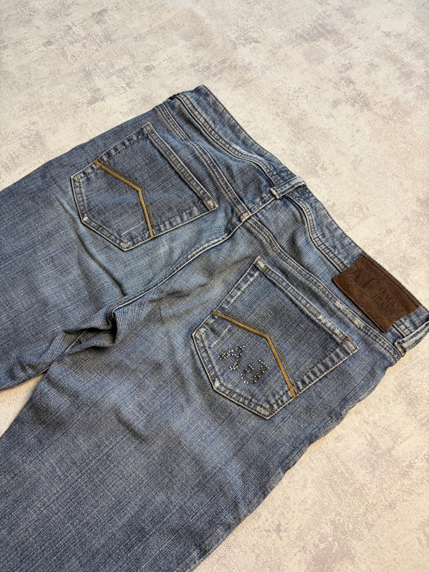 Vintage 2000s Armani Jeans Straight Fit Jeans  (S)