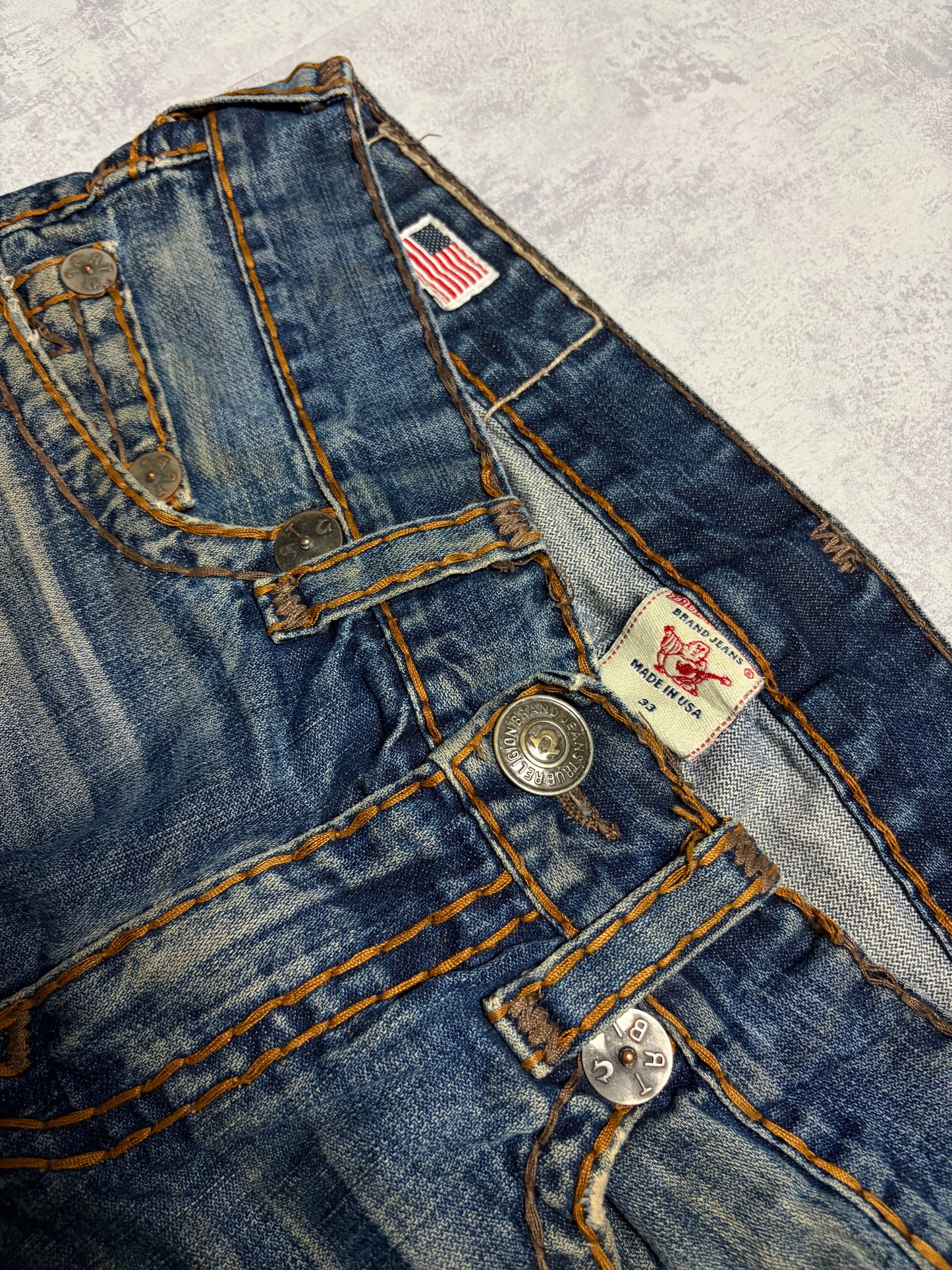 True Religion Straight Bootcut Denim Jeans (M - W33)