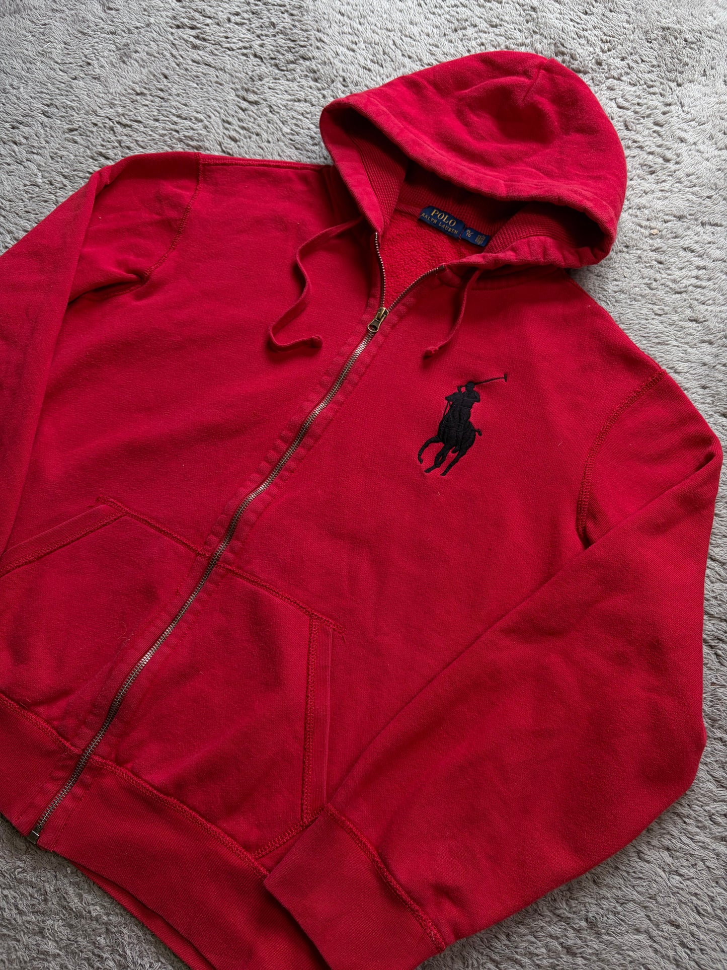 Polo Ralph Lauren 2000s Big Pony Kapuzen Zipper Pullover Sweatshirt (L/XL)